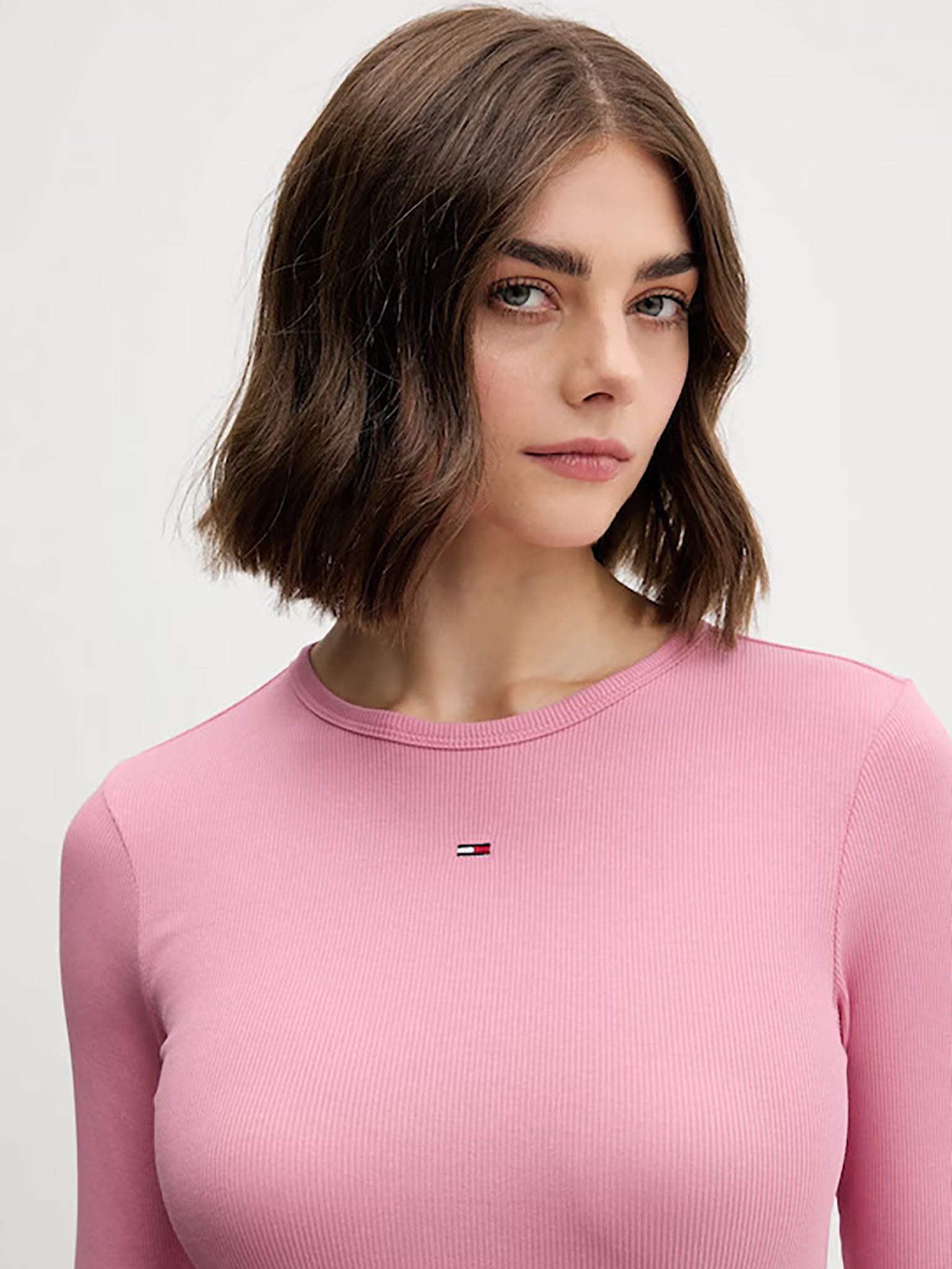 Γυναικεία μπλούζα ριπ TJW SLIM ESSENTIAL RIB LS DW0DW17387THC | DW0DW17387THC