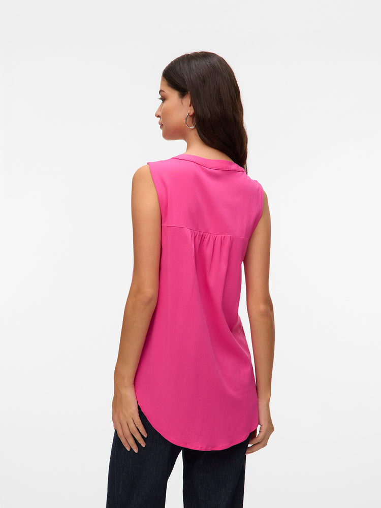 Γυναικεία μπλούζα ασύμμετρη VMBELLA SL V-NECK TOP WVN GA NOOS 10326002 | 10326002