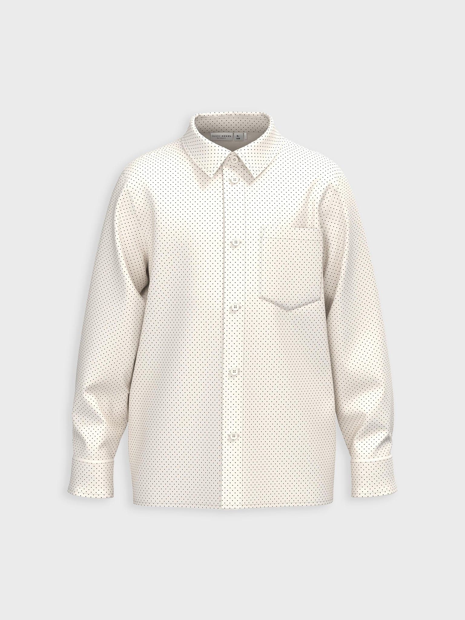 Εφηβικό πουκάμισο πουά NKMVILFRED LS SHIRT 13224609 | 13224609
