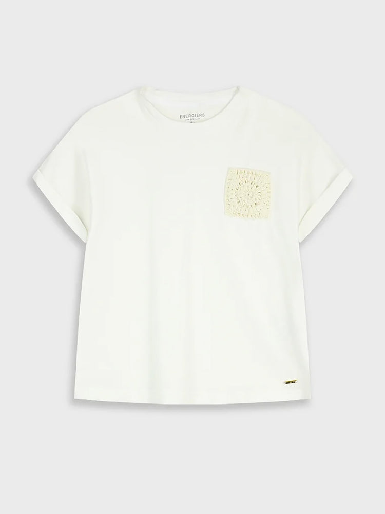 Εφηβική μπλούζα με πλέξη στο στήθος | 16-226234-5