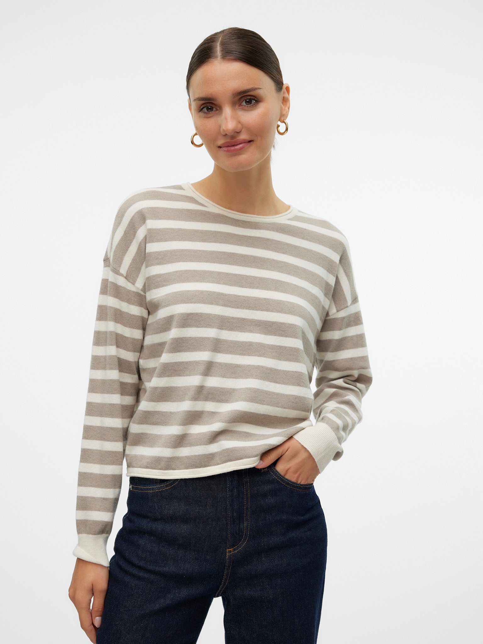 Γυναικεία μπλούζα ριγέ VMFANTASTIC LS O-NECK PULLOVER GA 10320634 | 10320634