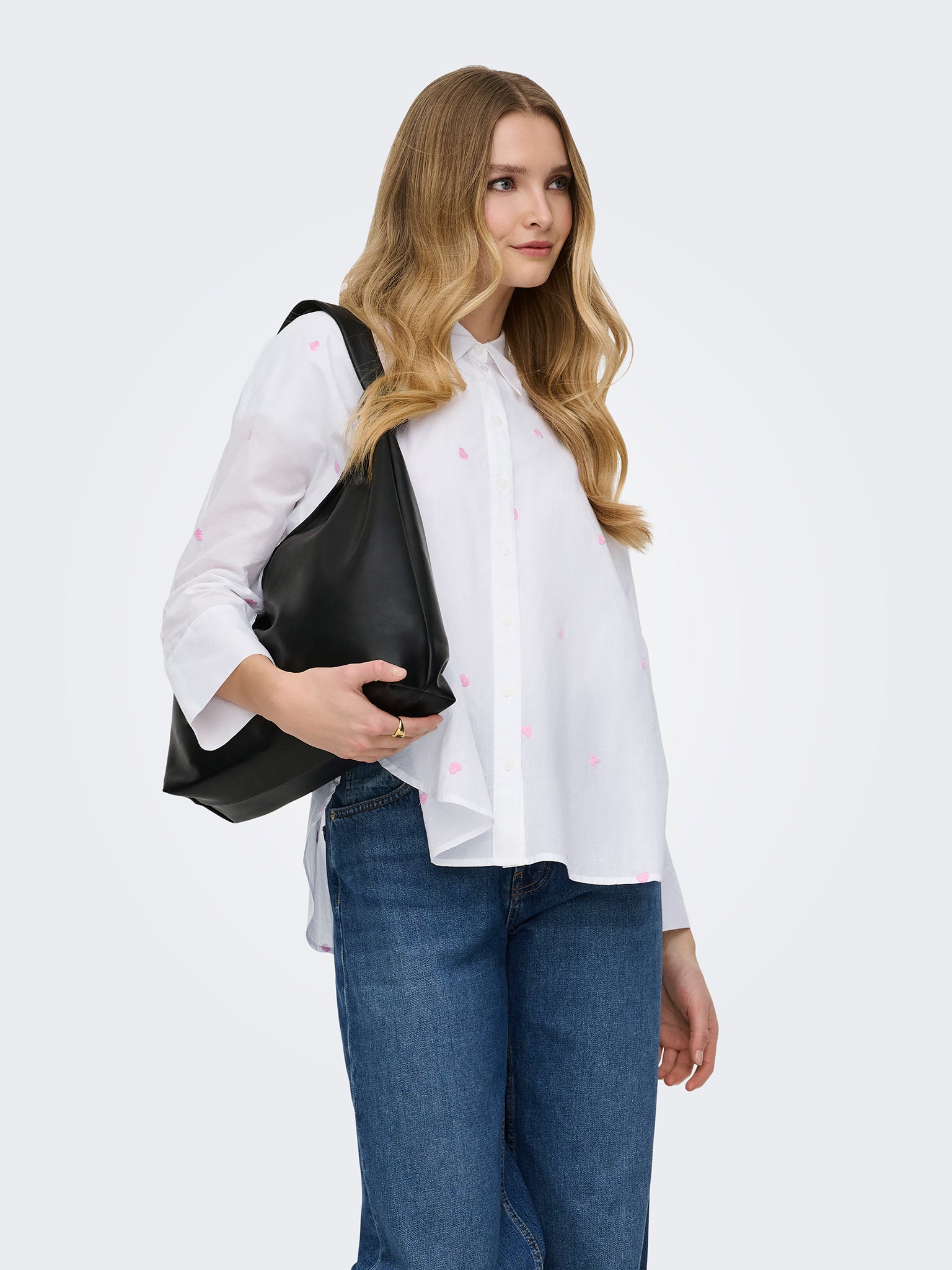 Γυναικείο πουκάμισο pink hearts | 15283743
