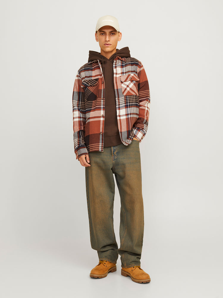 Ανδρικό πουκάμισο καρό JJDARREN FLANNEL OVERSHIRT LS 12261170 | 12261170