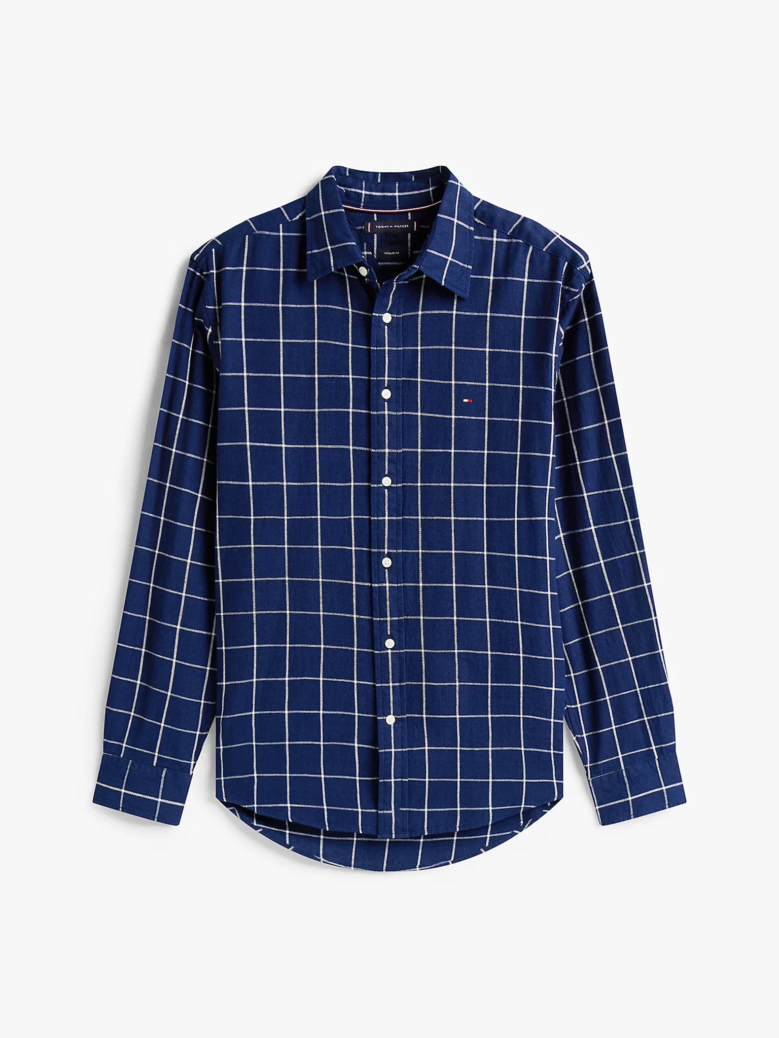 Ανδρικό πουκάμισο καρό TWILL INDIGO RF SHIRT MW0MW404510MS | MW0MW404510MS