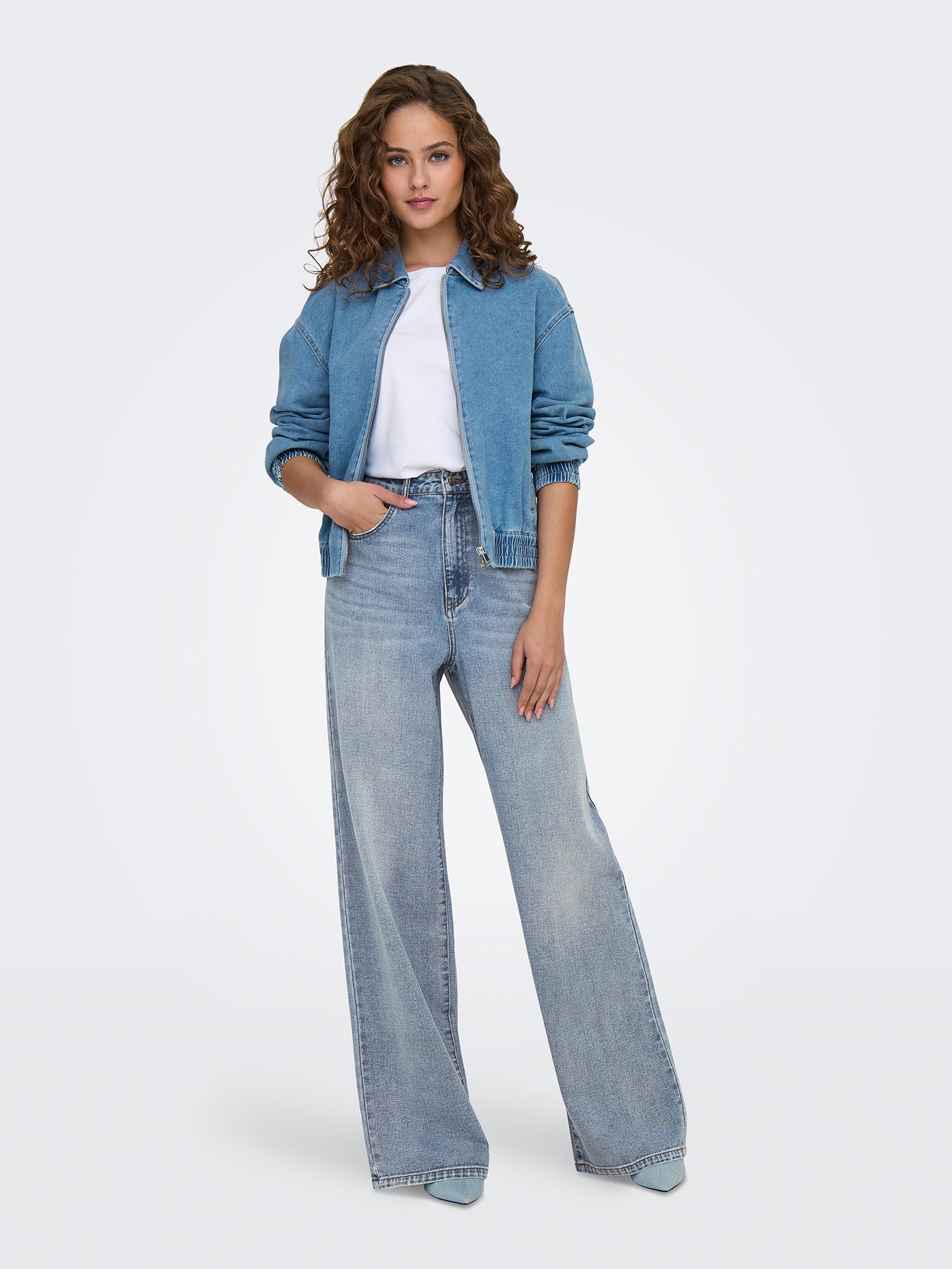 Γυναικείο παντελόνι light blue ONLHOPE HW WIDE DNM DNM SIJ BOX 15264080 | 15264080