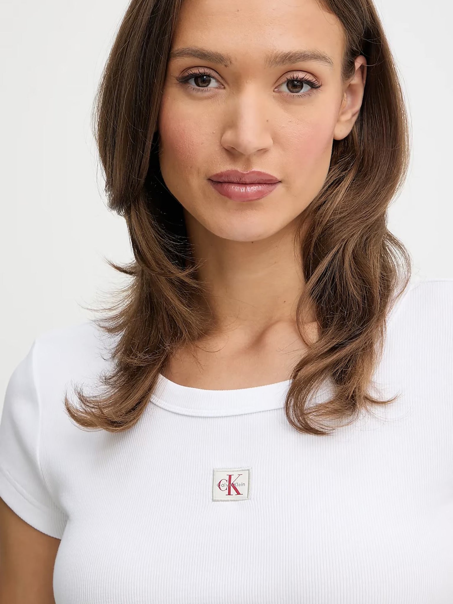 Γυναικείο t-shirt ριπ A- WOVEN LABEL 2X2 RIB BABY TEE LV047C200GYAA | LV047C200GYAA