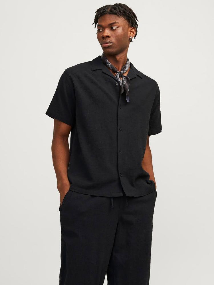 Ανδρικό πουκάμισο γκοφρέ JORLUKE CRINKLE RESORT SHIRT 12255781 | 12255781