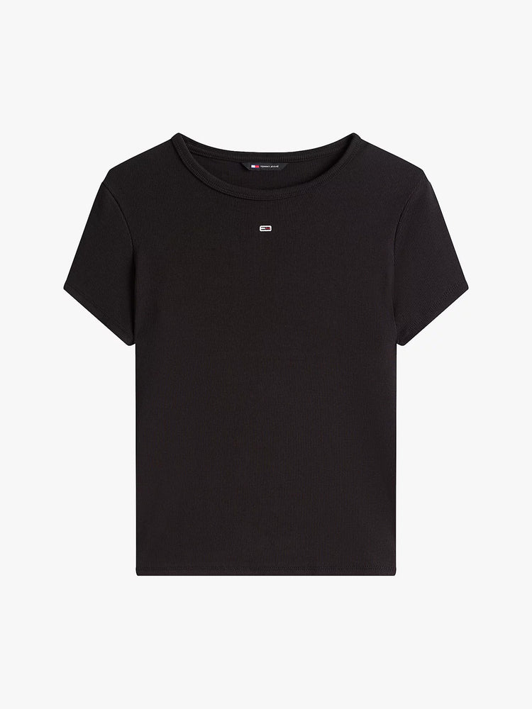 Γυναικείο t-shirt ριπ TJW SLIM ESSENTIAL RIB SS EXT DW0DW17383BDS | DW0DW17383BDS
