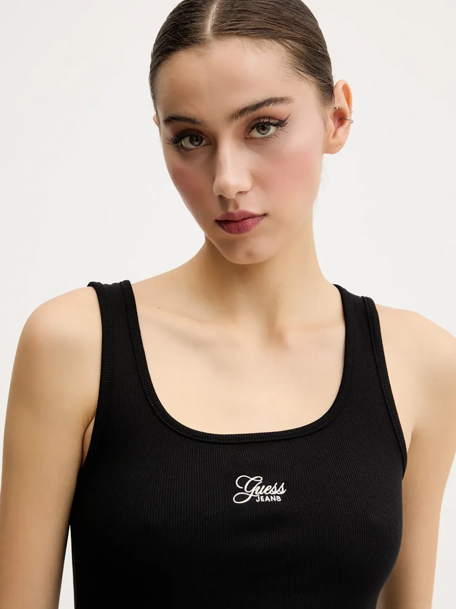 Γυναικείο top slim rib - organic cotton gunnar str W5GP26KA0H1JBLK | W5GP26KA0H1JBLK
