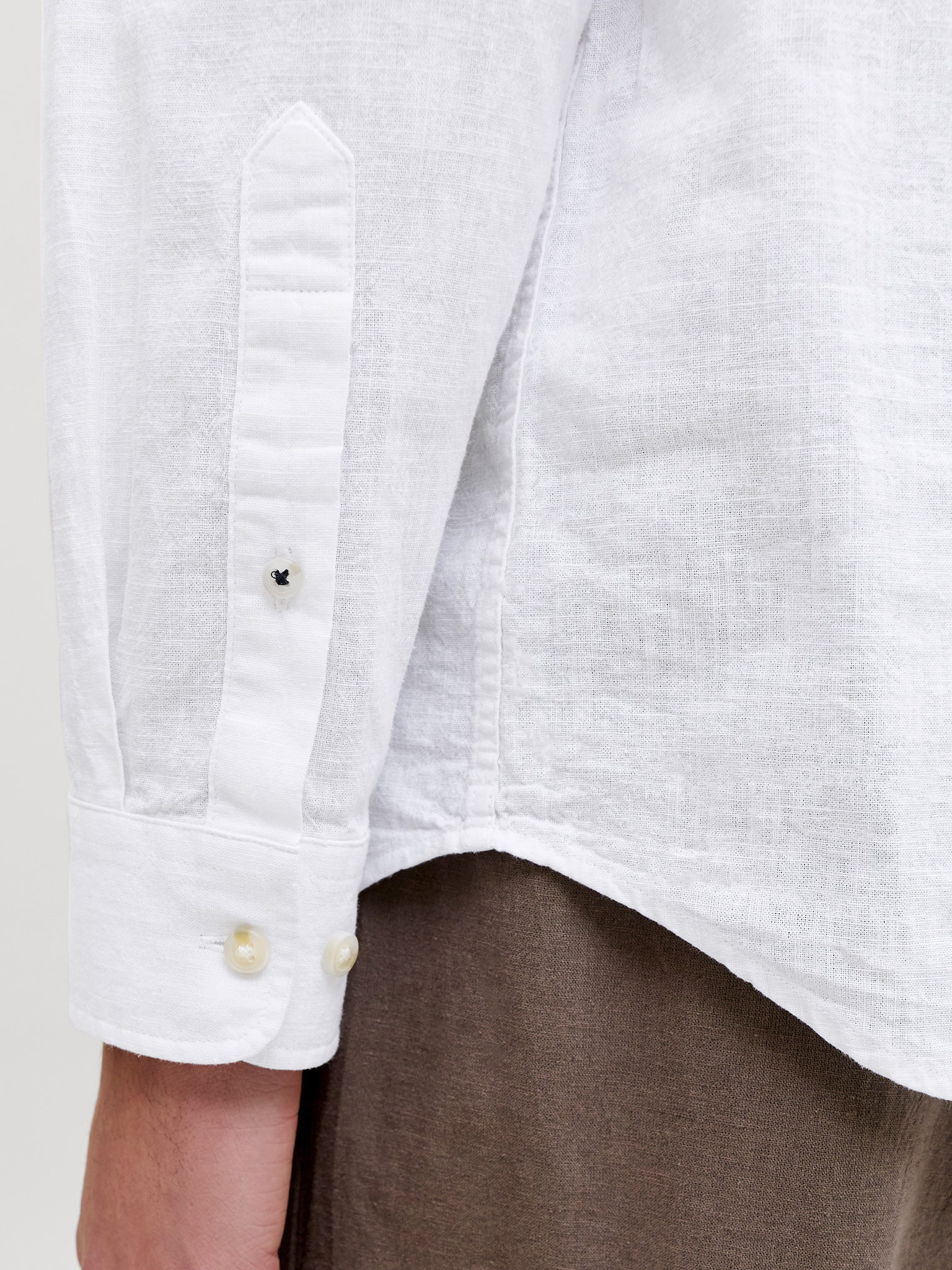 Ανδρικό πουκάμισο mao γιακάς JJESUMMER LINEN BLEND BAND SHIRT 12289184 | 12289184