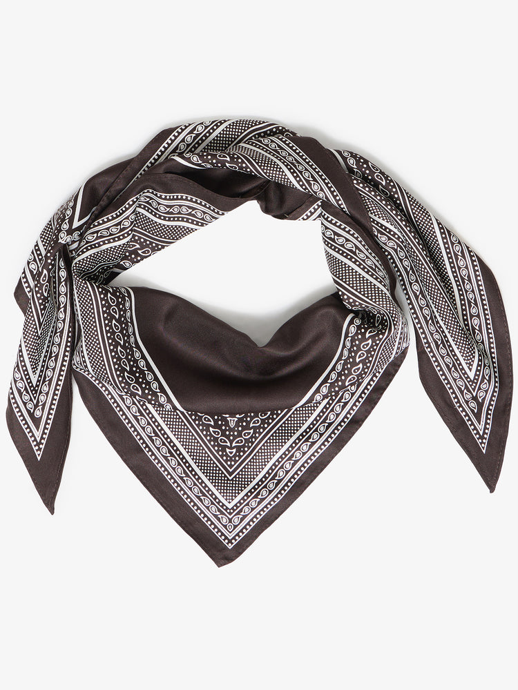 Γυναικείο κασκόλ με σχέδιο BYVIHANA Skjerf Java Paisley Scarf / Brown 20819610 | 20819610