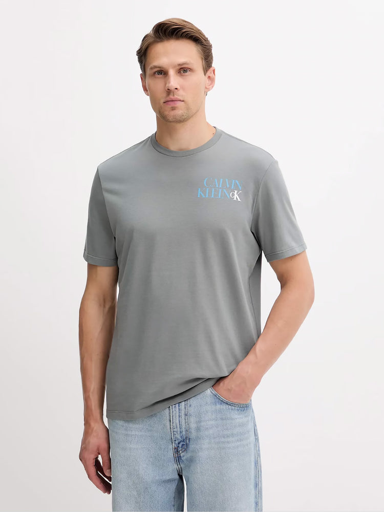 Ανδρικό t-shirt SS 30S E CK NY WRD LV04RC844GRMG | LV04RC844GRMG