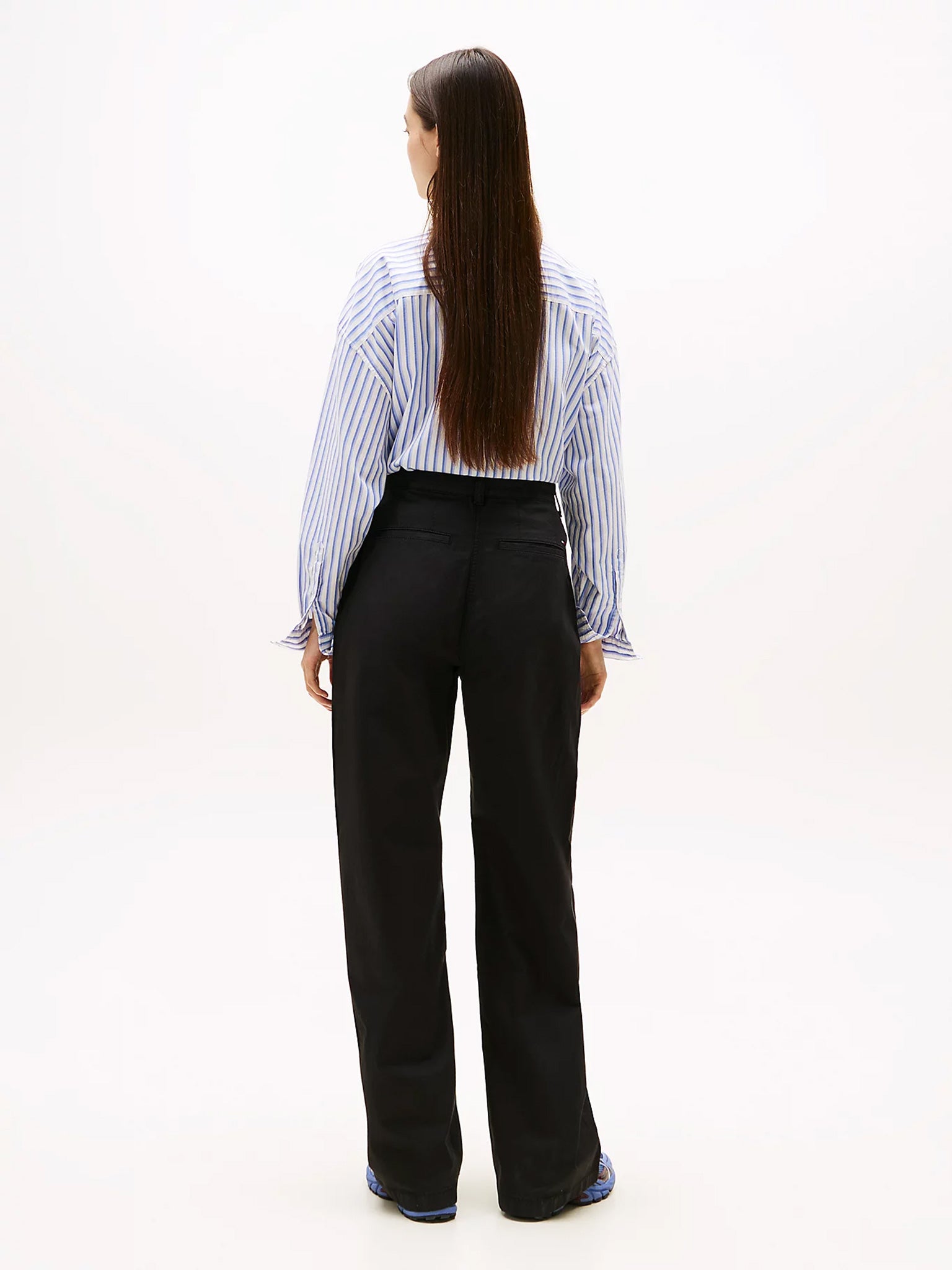 Γυναικείο παντελόνι chinos TJW WIDE LEG CHINO DW0DW21698BDS | DW0DW21698BDS