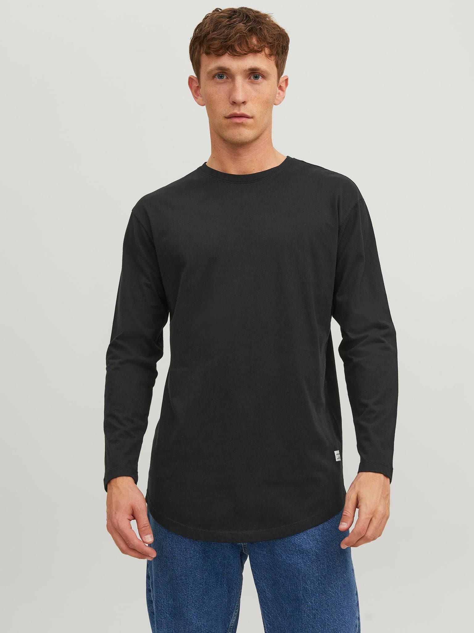 Ανδρική μπλούζα μακό JJENOA TEE O-NECK LS NOOS 12190128 | 12190128