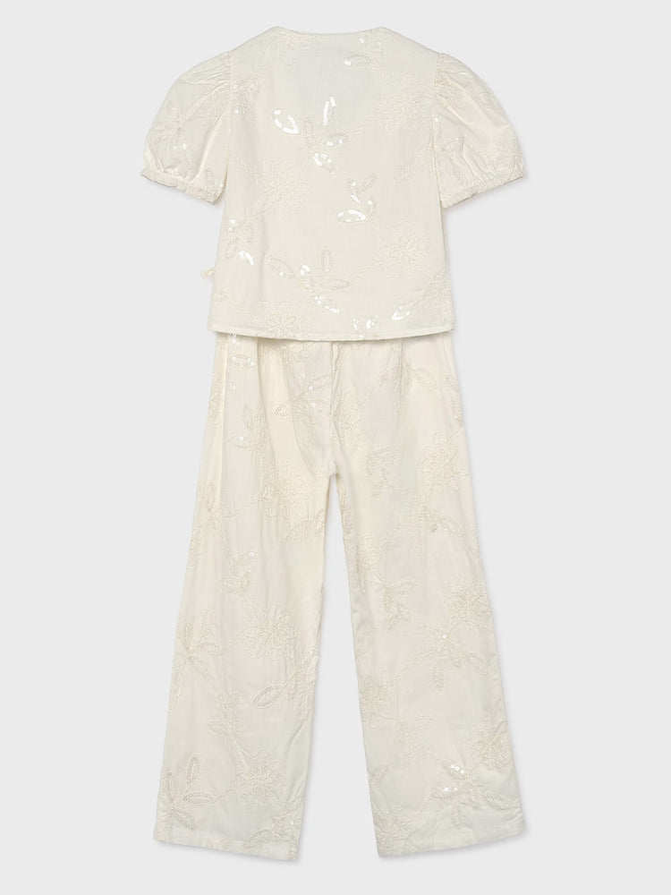 Εφηβικό σετ με παντελόνι κεντητό | 26-06559-023