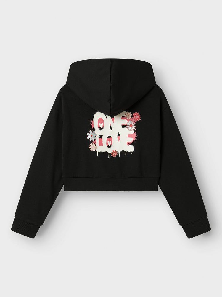 Εφηβική μπλούζα crop NKFKORY LS CROP BOXY SWE WH BRU PS NOOS 13245156 | 13245156