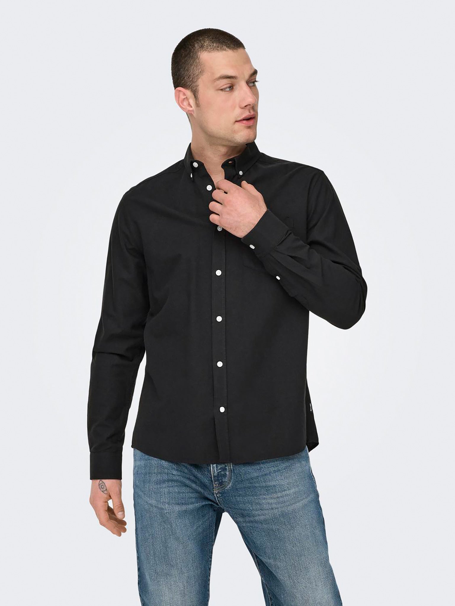 Ανδρικό πουκάμισο ONSALVARO SLIM LS OXFORD SHIRT NOOS 22006479 | 22006479