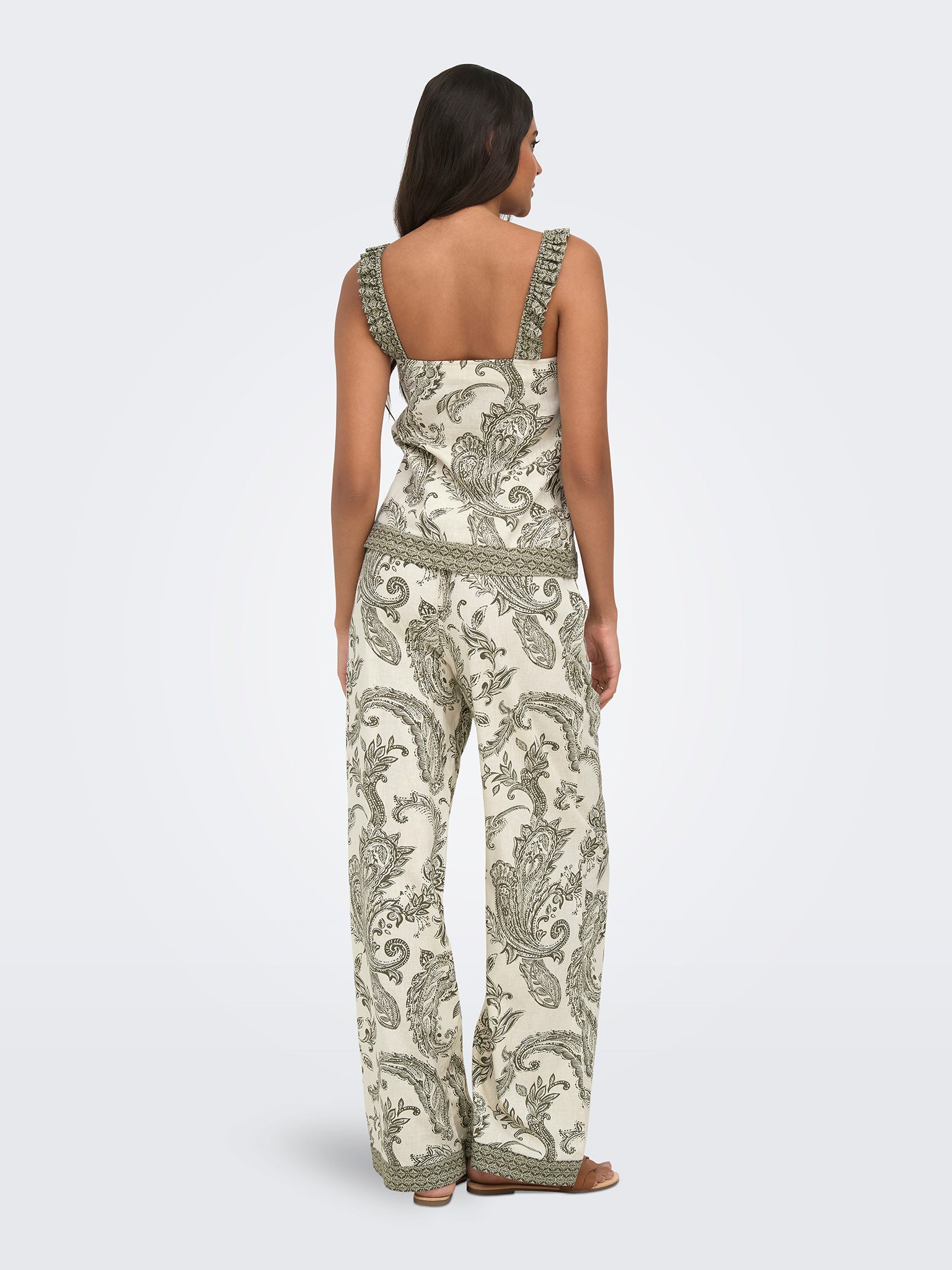 Γυναικεία παντελόνα ONLLIANA LEYA PULL UP PAISLEY PANT 15373650 | 15373650