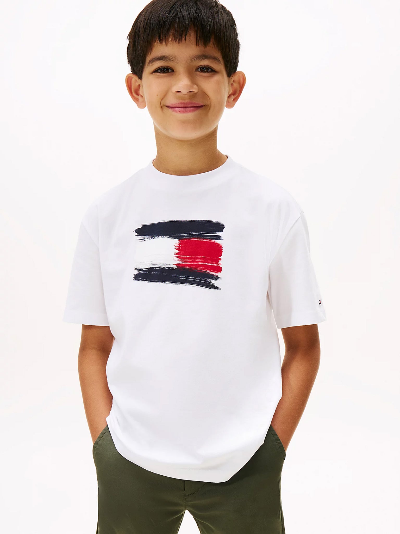 Παιδική μπλούζα μακό FLAG ARCHIVE TEE SS KB0KB10111YBR | KB0KB10111YBR