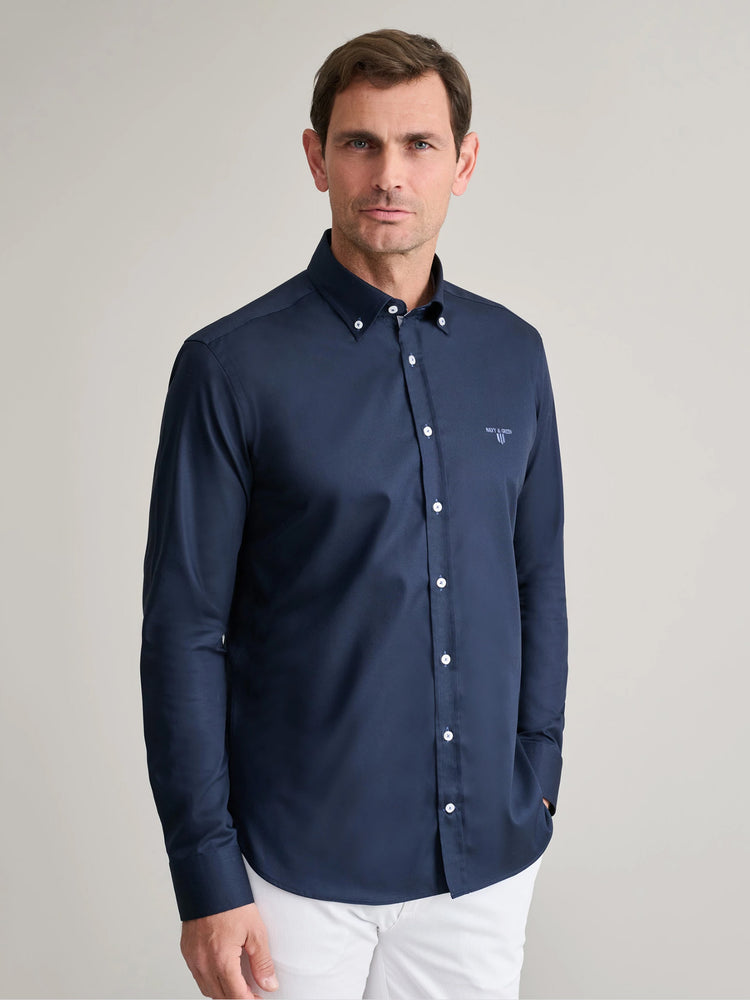 Ανδρικό πουκάμισο DK blue 24NG.BX220/1B.3 | 24NG.BX220/1B.3