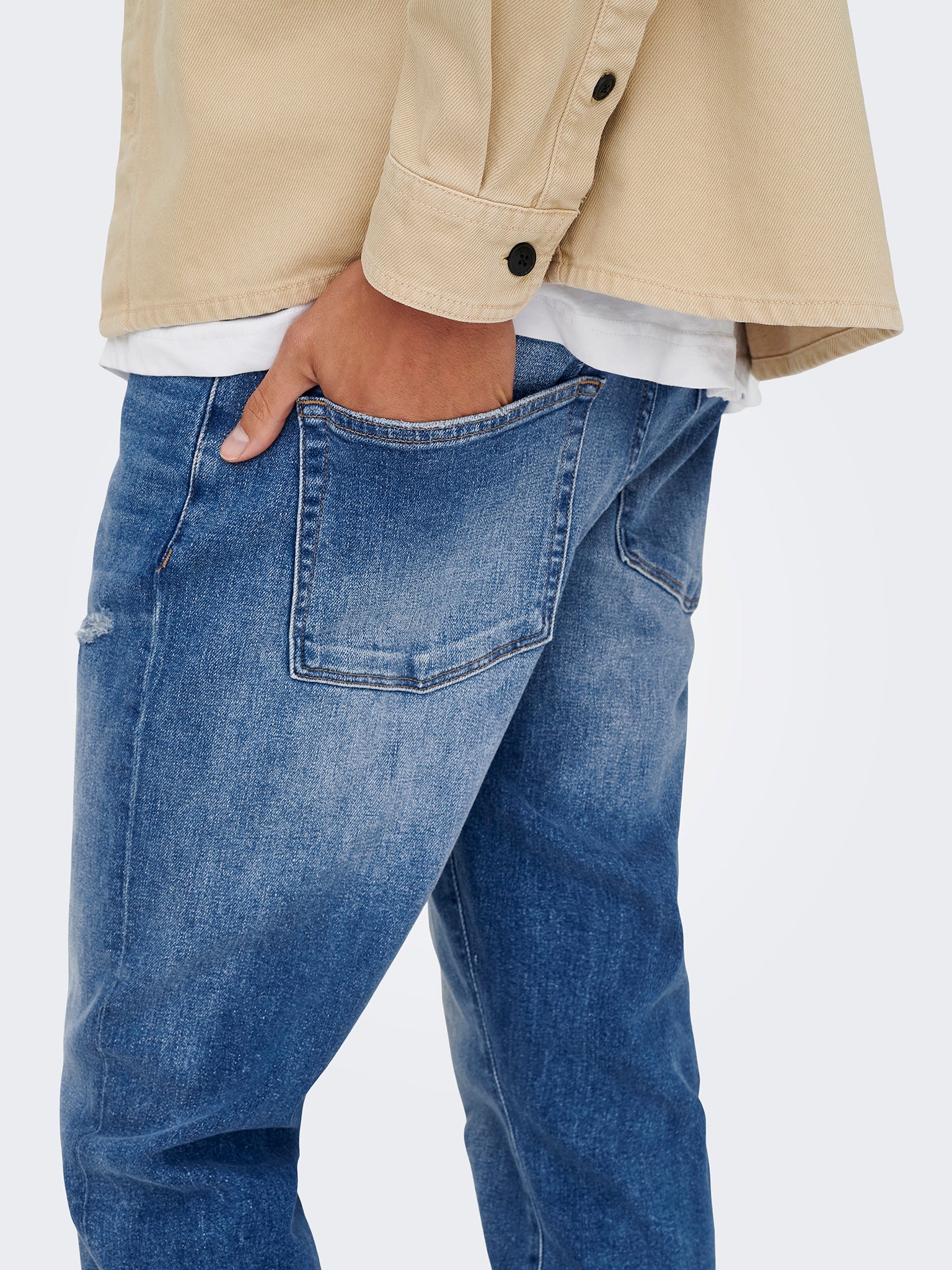 Ανδρικό παντελόνι τζιν medium blue ONSWEFT REGULAR 4384 EY BOX JEANS 22034384 | 22034384