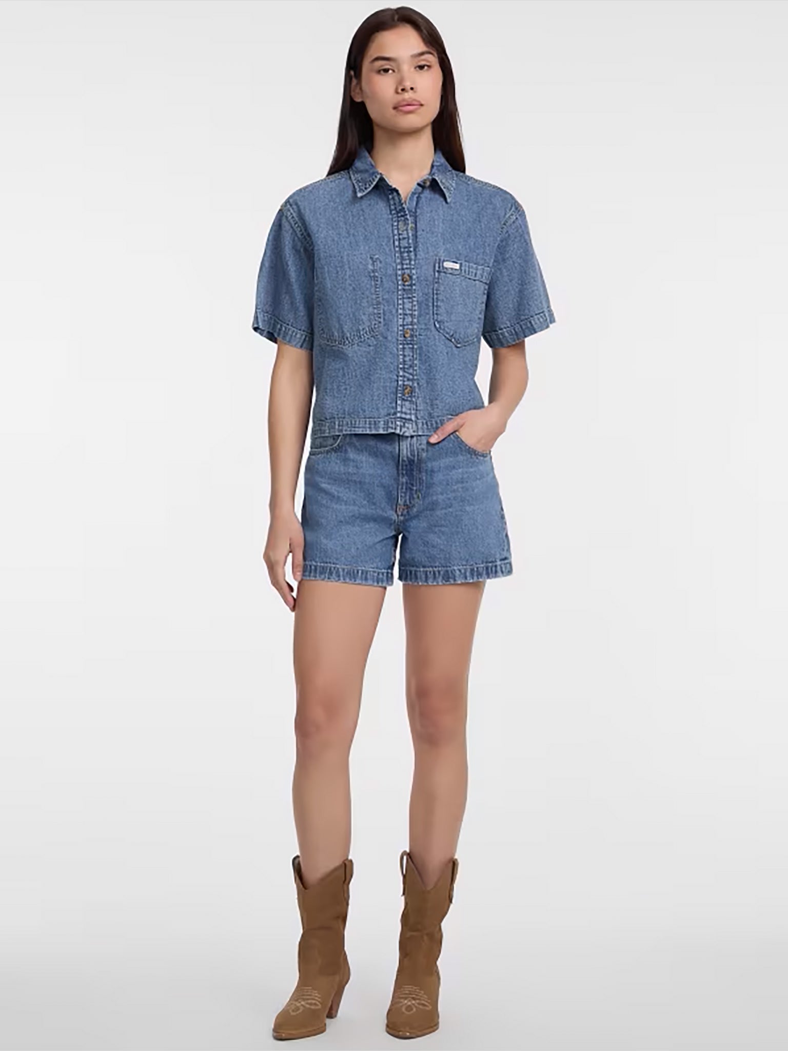 Γυναικείο πουκάμισο τζιν Eco Boxy Denim Shirt W5GH0FD5M81GJMW | W5GH0FD5M81GJMW