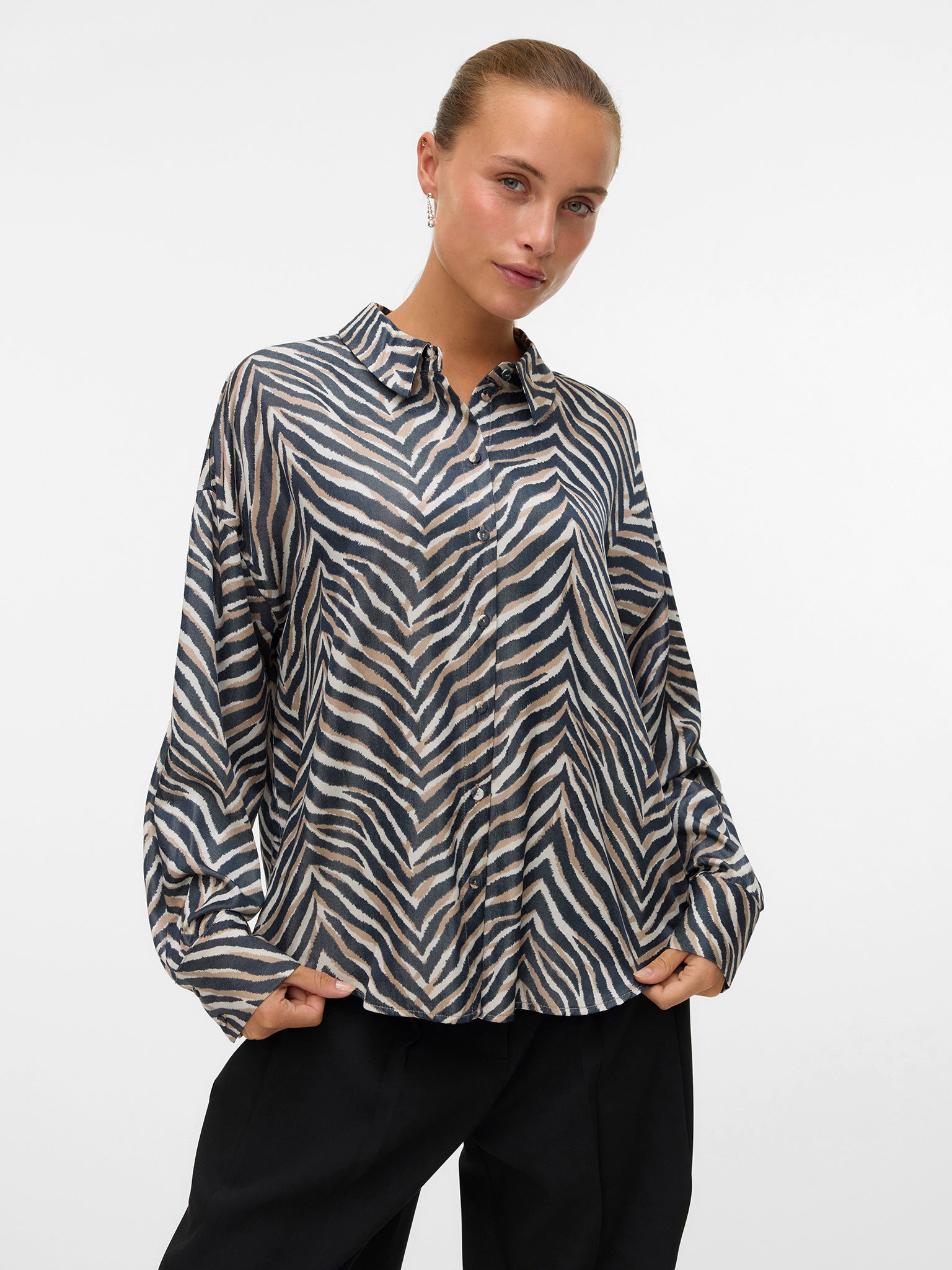 Γυναικείο πουκάμισο zebra VMVINA SONYA LS SHIRT WVN 10337393 | 10337393
