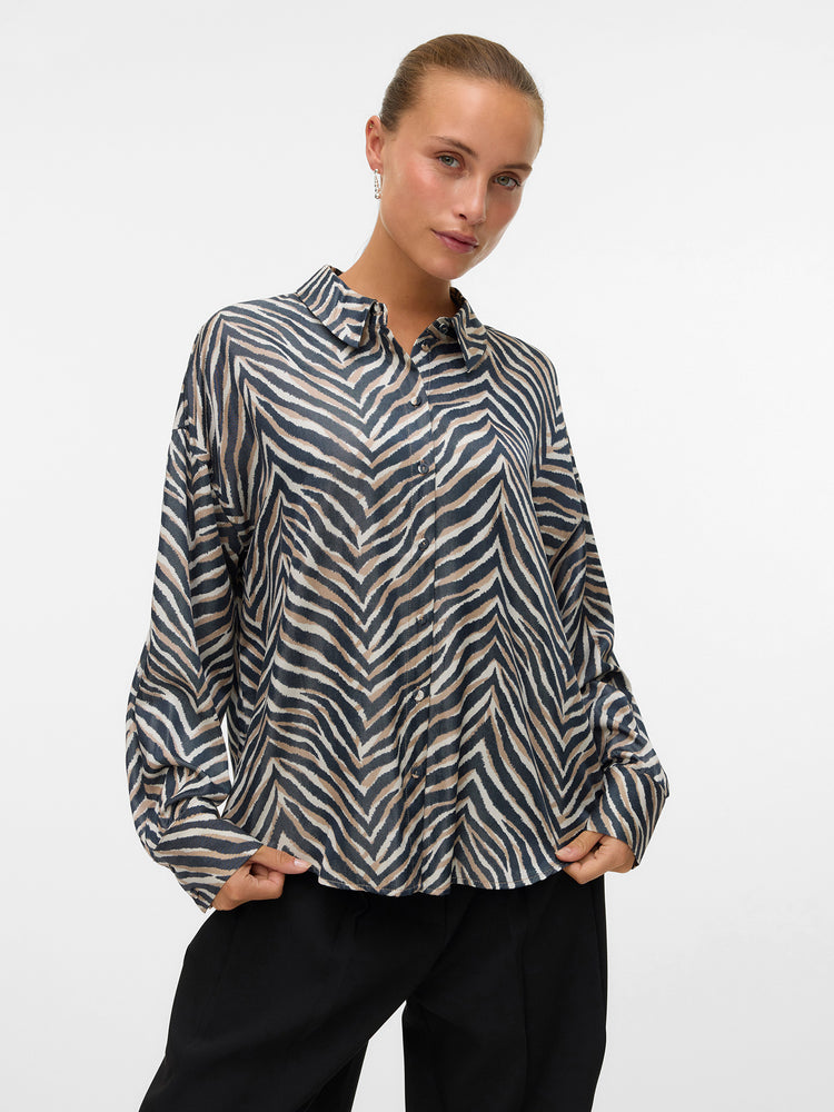 Γυναικείο πουκάμισο zebra VMVINA SONYA LS SHIRT WVN 10337393 | 10337393