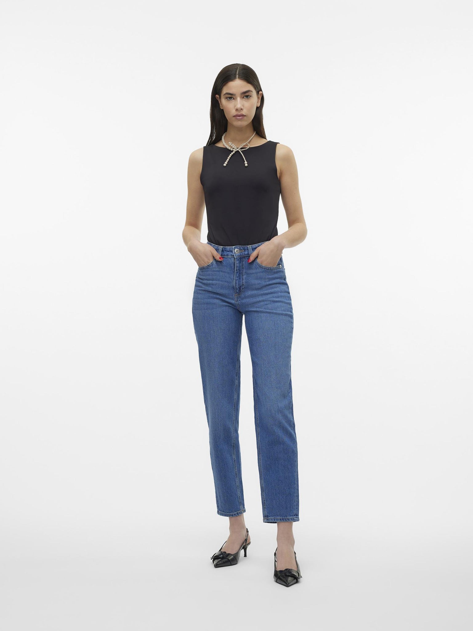 Γυναικείο παντελόνι τζιν VMTESSA HR MOM JEANS RA380 GA NOOS 10297655 | 10297655