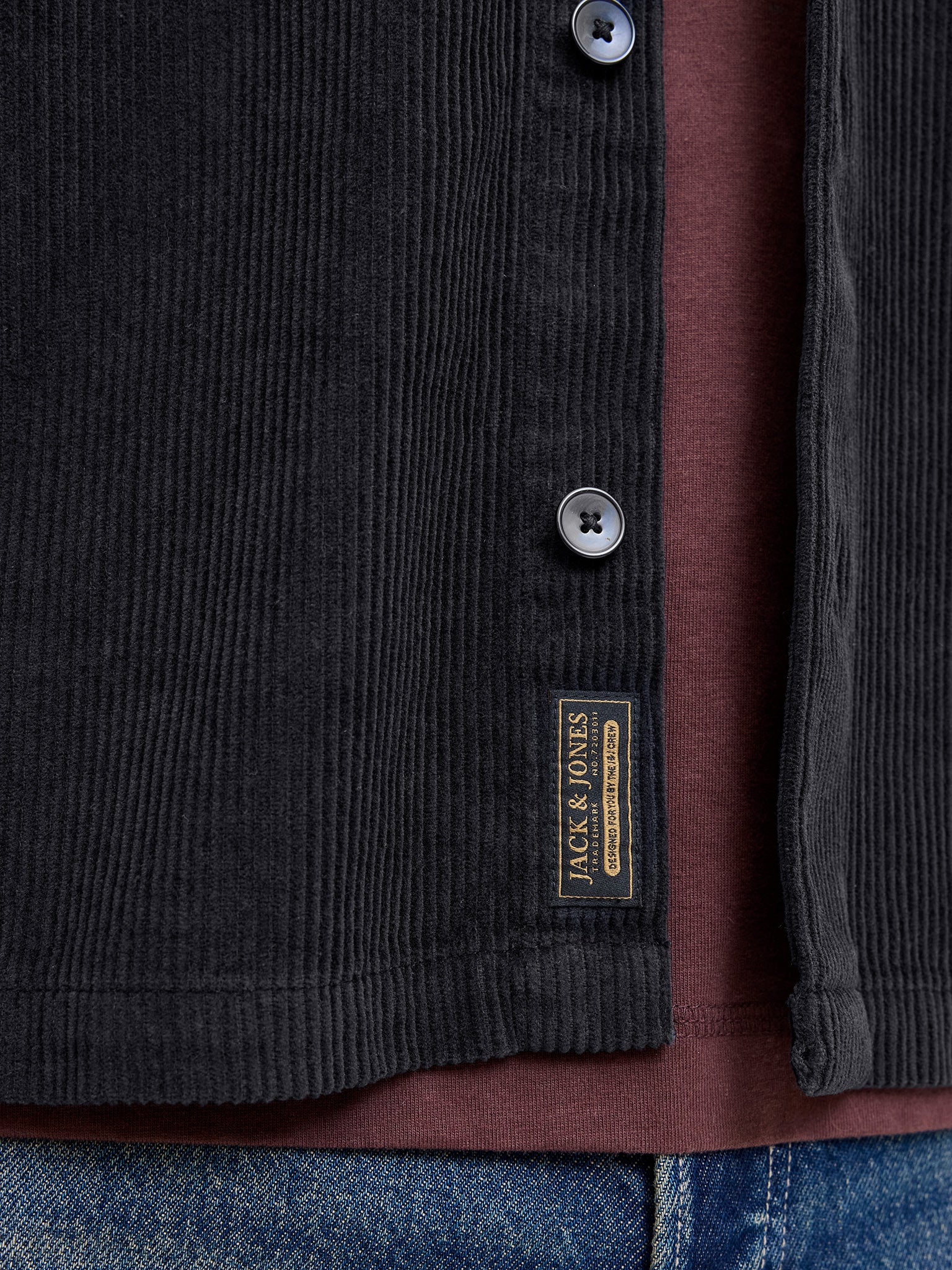 Ανδρικό πουκάμισο overshirt JJCORDUROY OVERSHIRT L/S 12278992 | 12278992