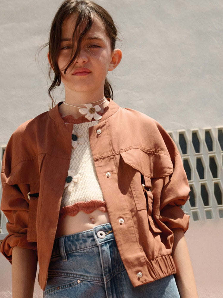 Εφηβικό τζάκετ λινό | 26-06404-083