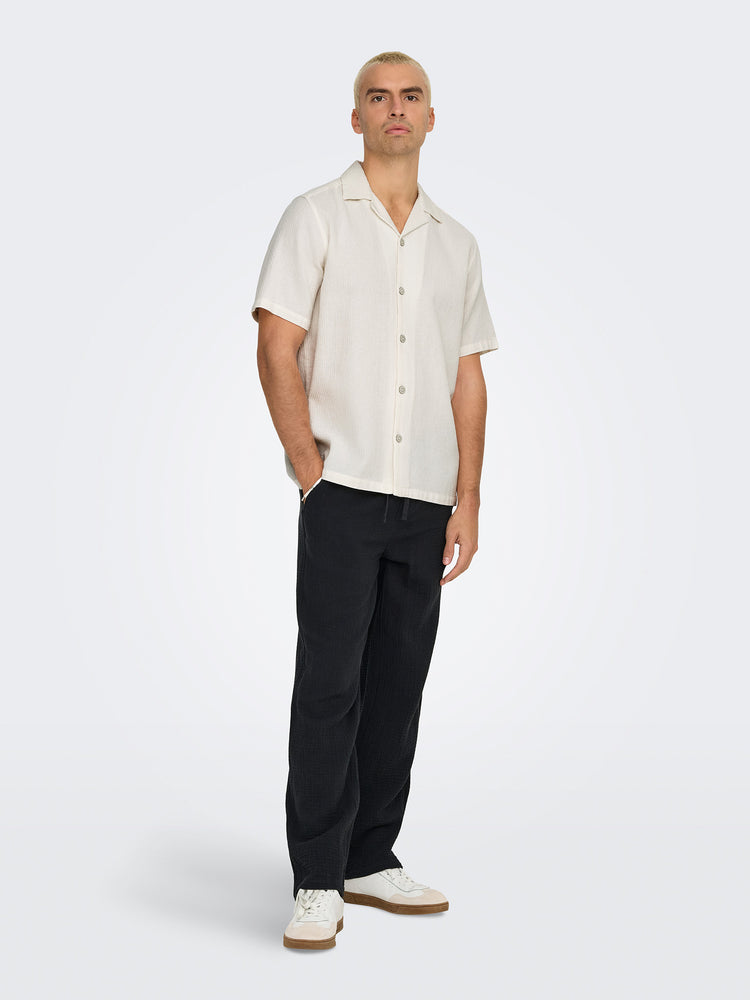 Ανδρικό πουκάμισο ONSBERTIL WAFFLE SS RESORT SHIRT 22032054 | 22032054
