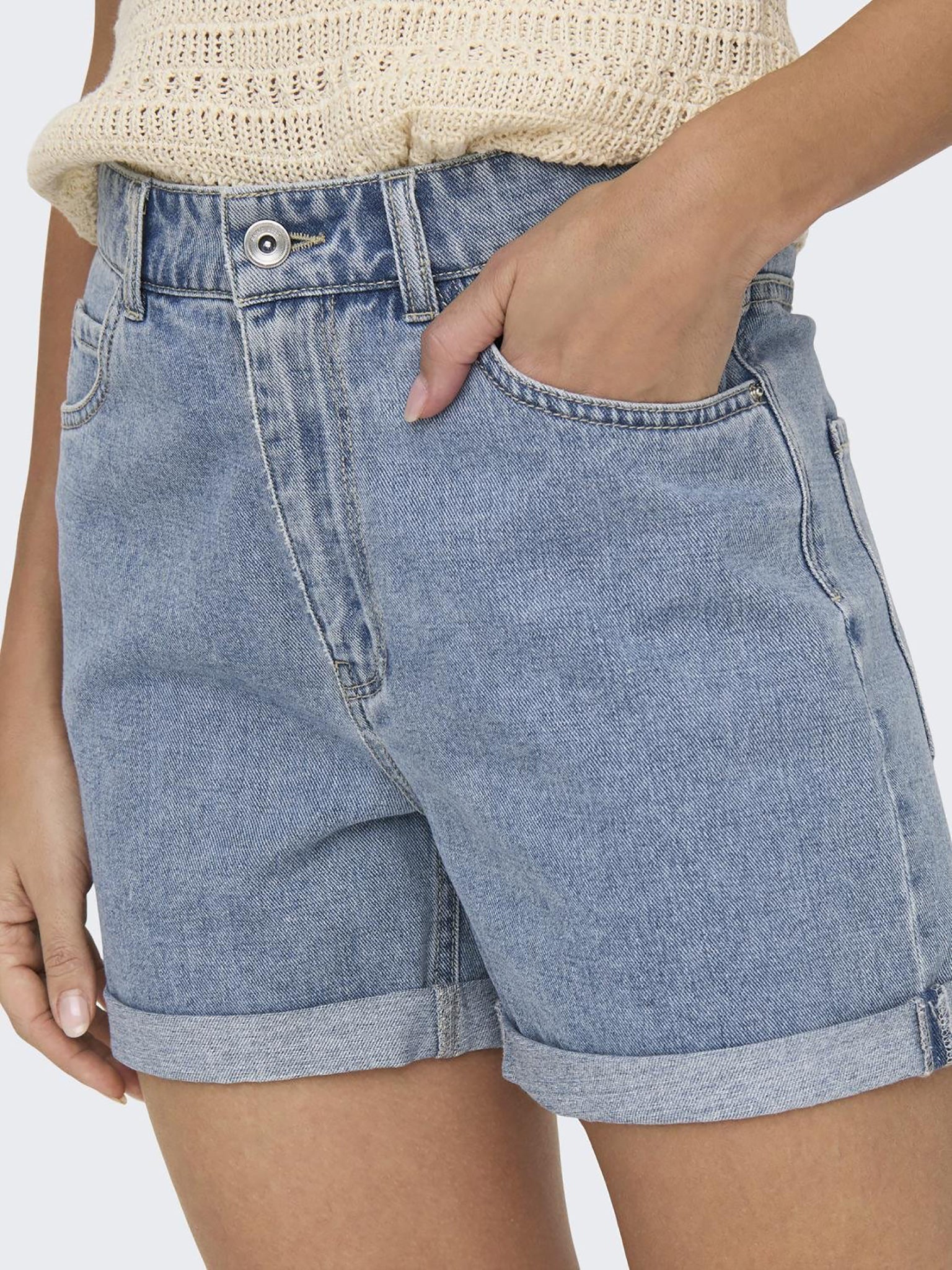 Γυναικείο σορτς ψηλόμεσο ONLVEGA HW MOM DNM SHORTS NOOS 15230571 | 15230571