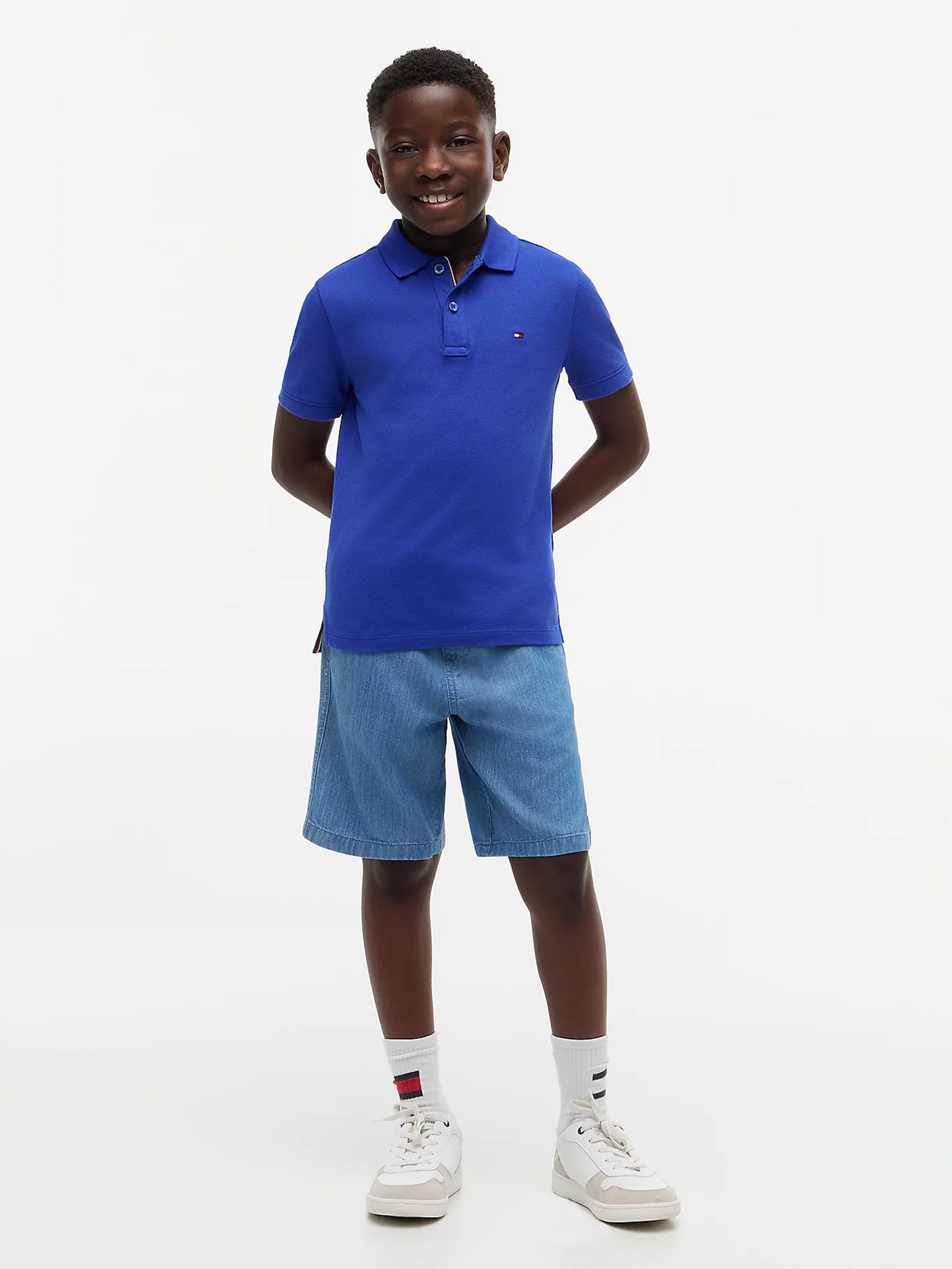 Παιδικό polo ριγέ noble blue FLAG POLO S/S KB0KB09103C8P | KB0KB09103C8P