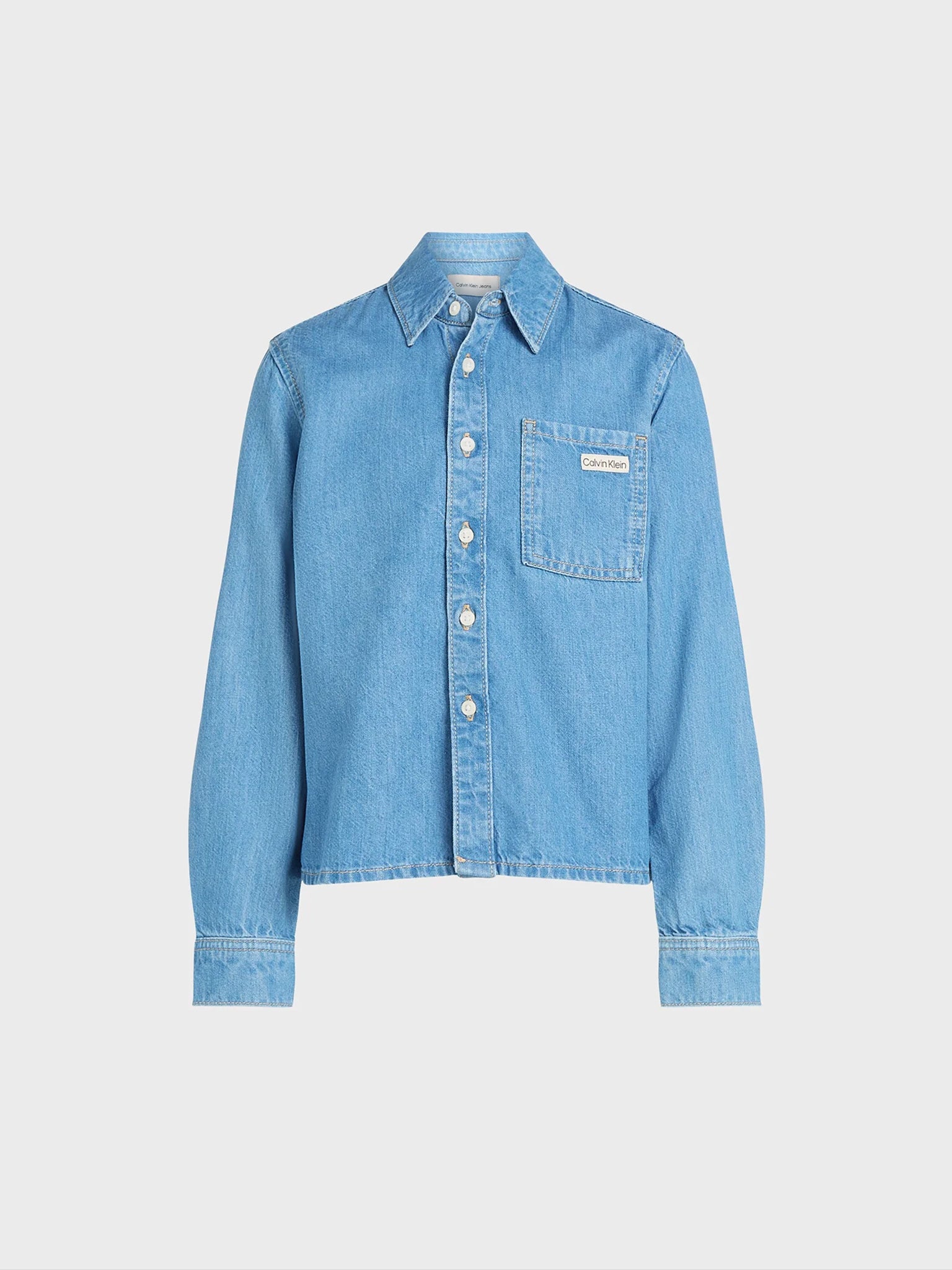 Εφηβικό πουκάμισο τζιν REGULAR TENCEL SHIRT LIGHT IB0IB023101A4 | IB0IB023101A4