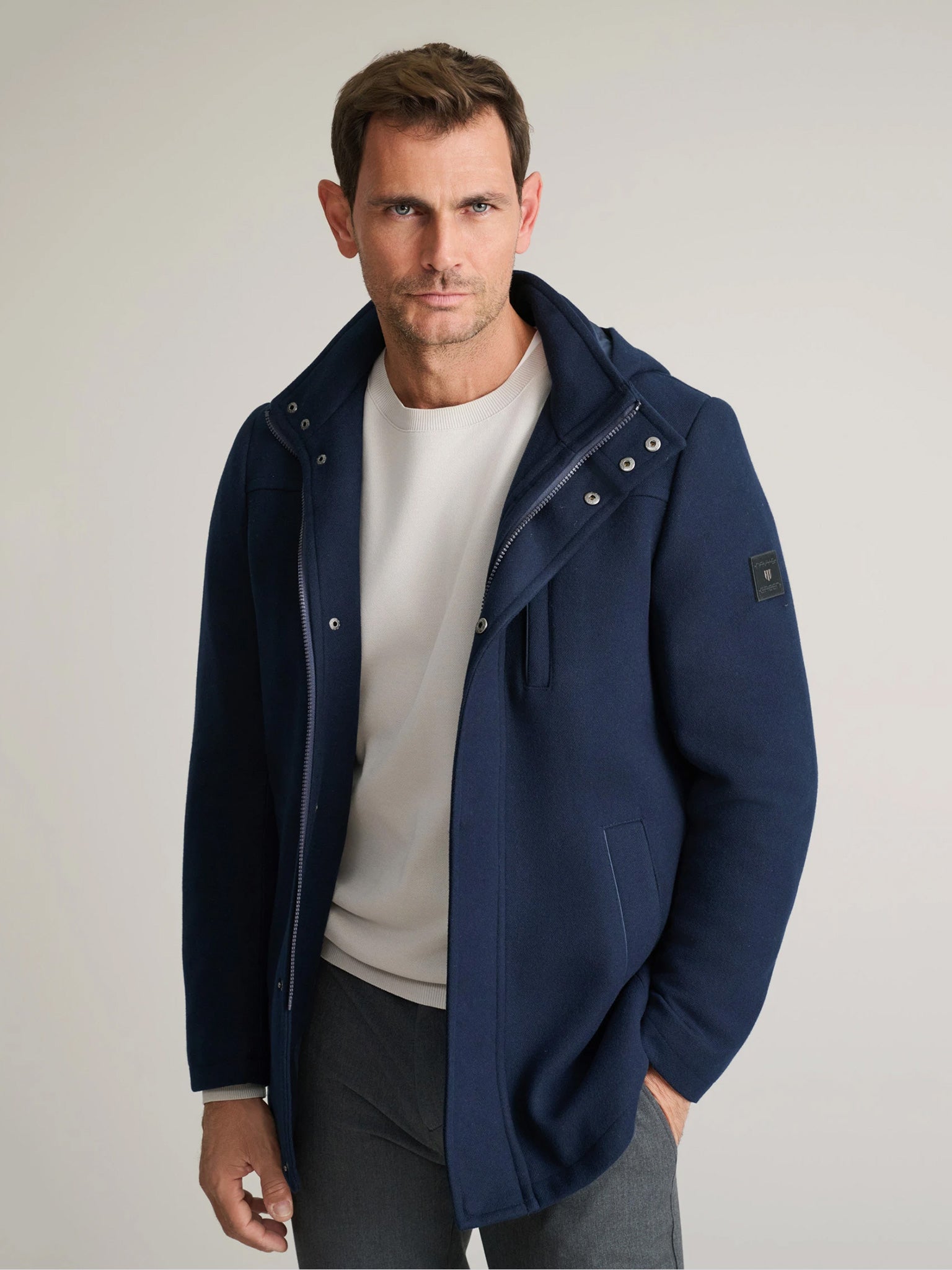 Ανδρικό παλτό με κουκούλα | 24SC.2182/CH