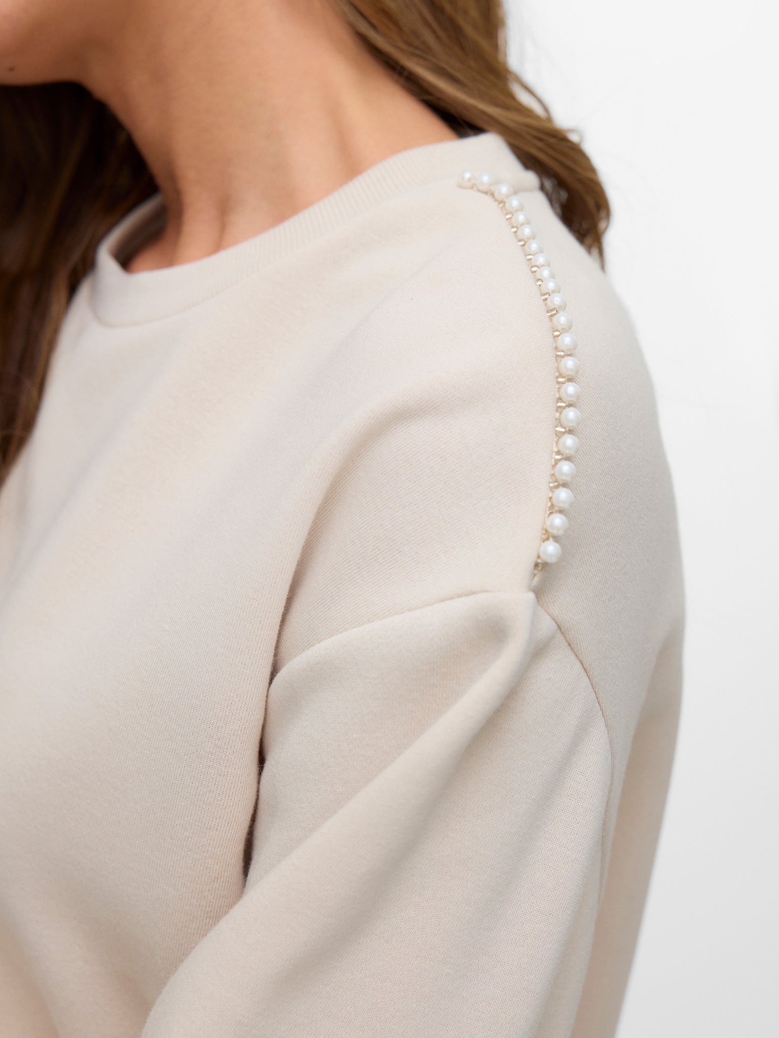 Γυναικεία μπλούζα φούτερ VMDAISY PEARL O-NECK SWEAT JRS 10338101 | 10338101