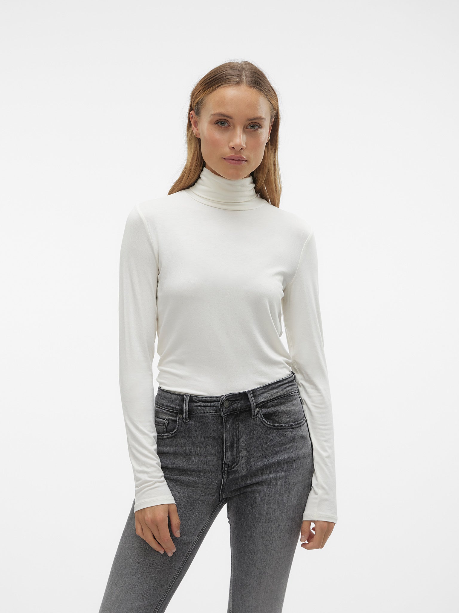Γυναικεία μπλούζα VMALBERTE LS ROLLNECK TOP JRS NOOS 10293803 | 10293803