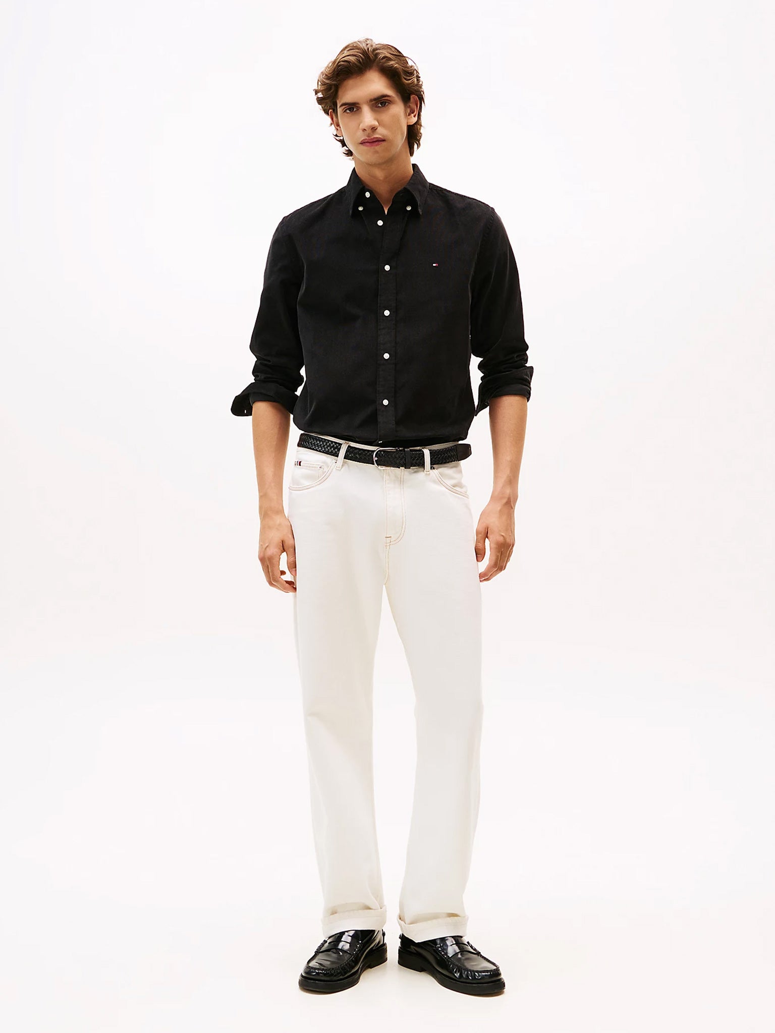 Ανδρικό πουκάμισο κοτλέ SOLID CORDUROY RF SHIRT MW0MW40486BDS | MW0MW40486BDS
