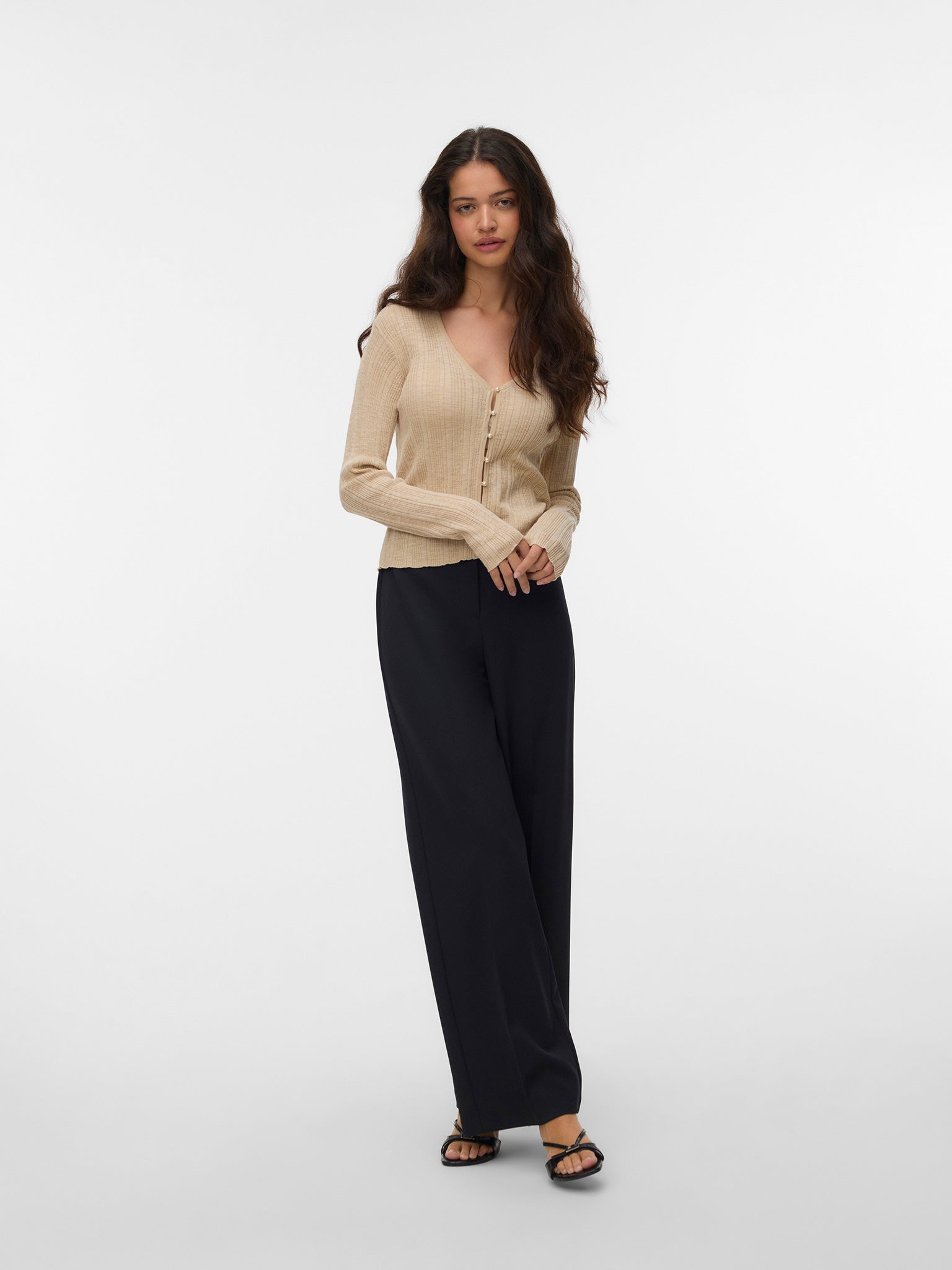 Γυναικείο παντελόνι VMMAYLI MW WIDE PANT 10344508 | 10344508