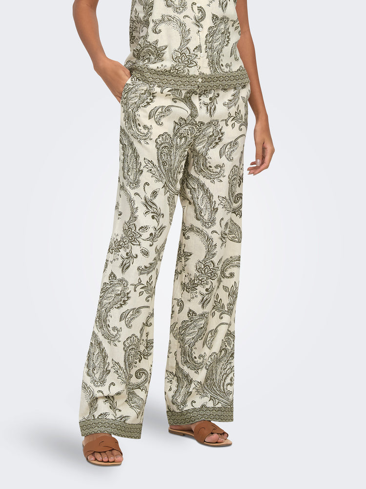 Γυναικεία παντελόνα ONLLIANA LEYA PULL UP PAISLEY PANT 15373650 | 15373650