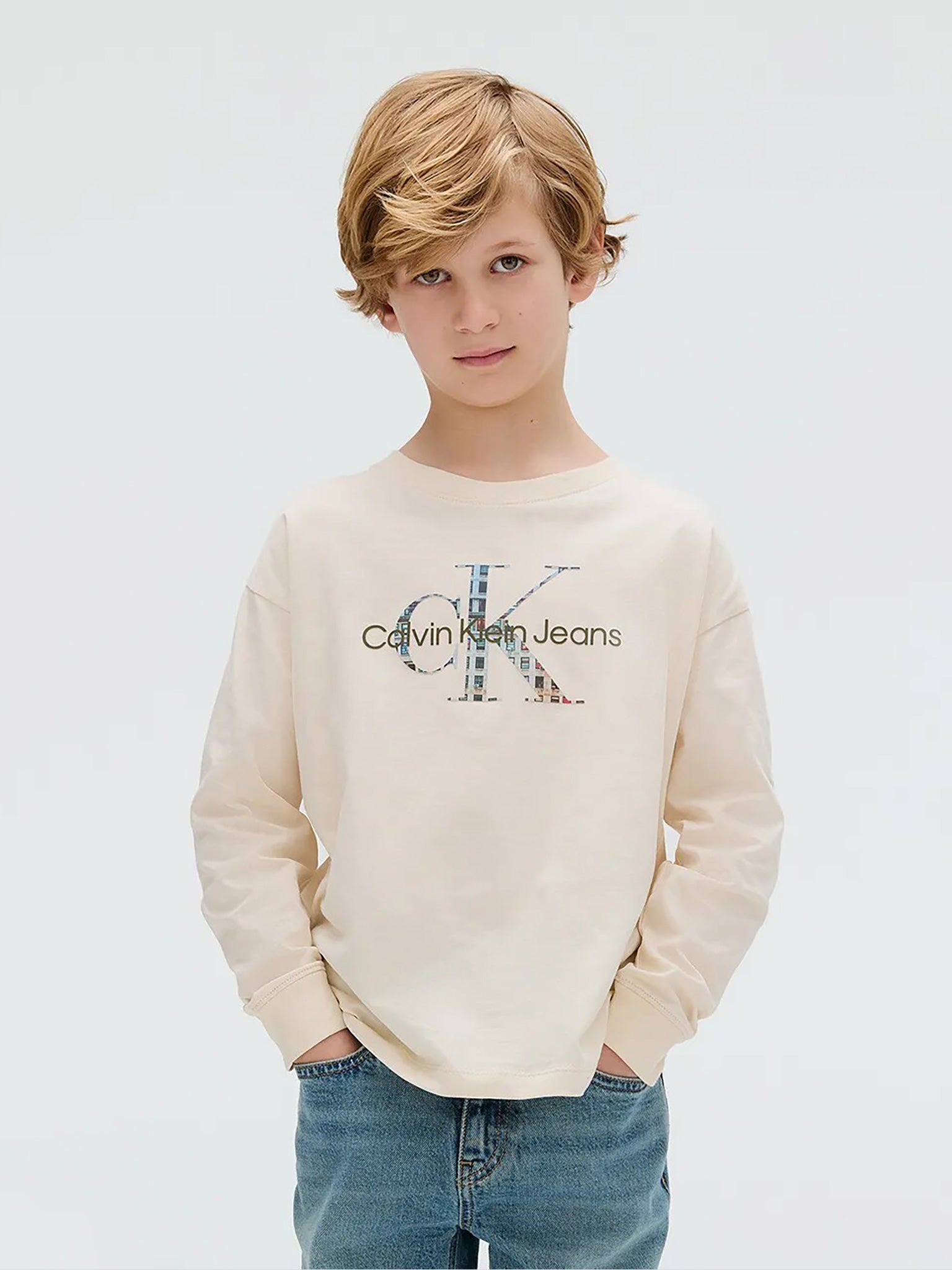 Παιδική μπλούζα μακό FLLED IN MONOLOGO LS TEE IB0IB02531PGB | IB0IB02531PGB