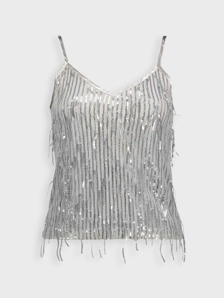 Γυναικείο top ONLSPACY SEQUINS SINGLET WVN 15331802 | 15331802