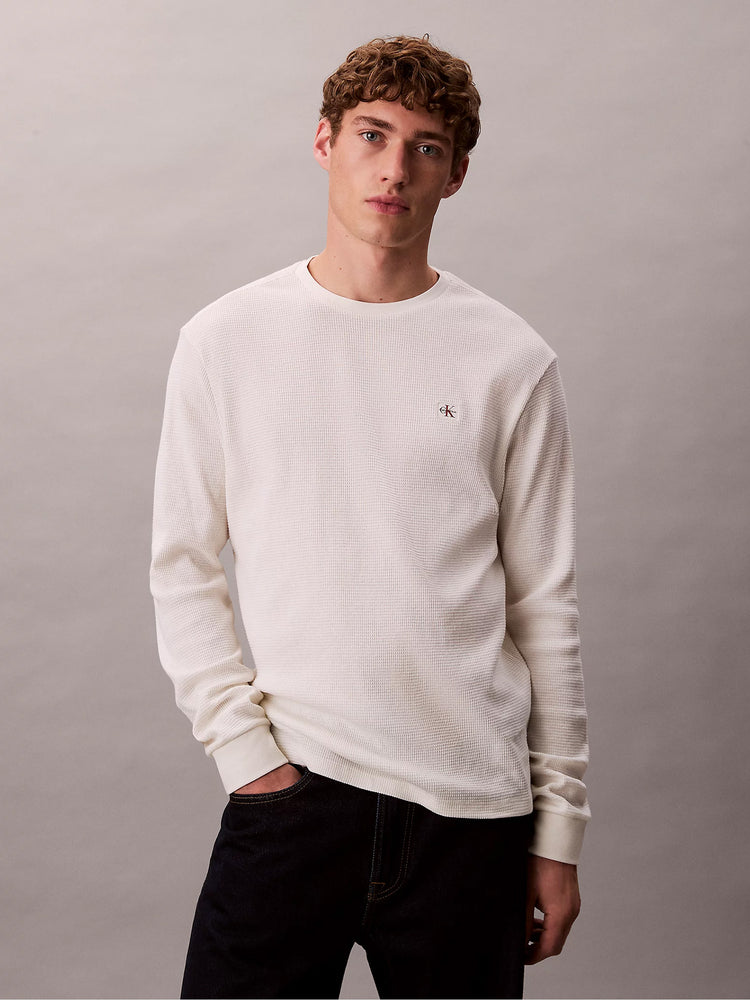 Ανδρική μπλούζα πλεκτή LS WAFFLE BADGE CREWNK TEE LV040EM217YAS | LV040EM217YAS