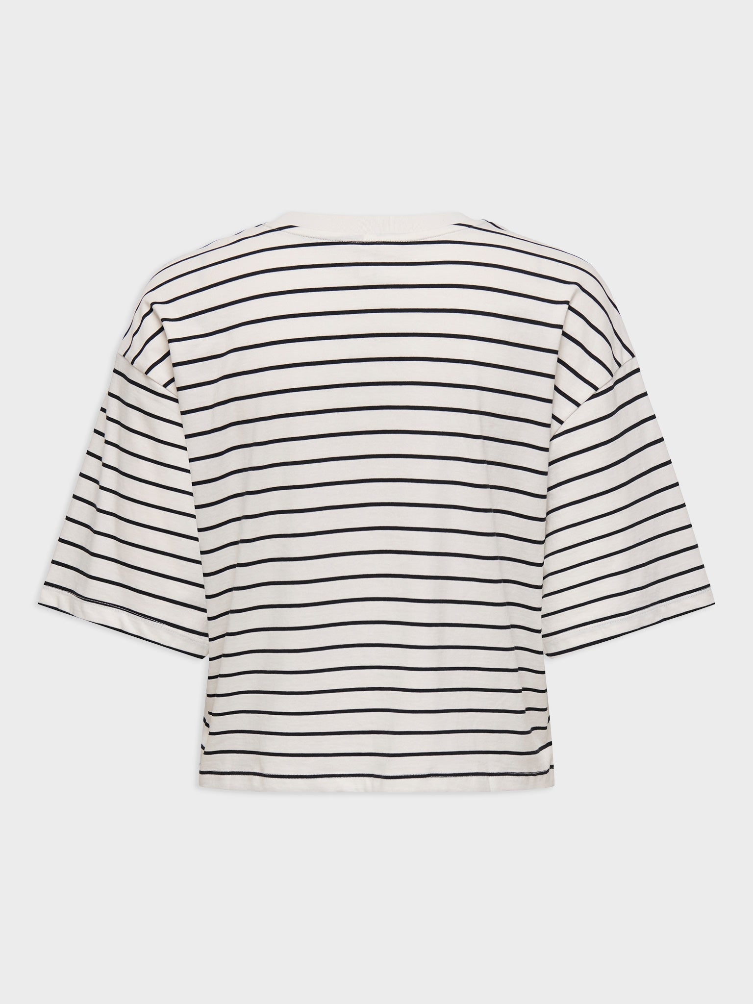 Γυναικείο t-shirt black stripes ONLBLOOM S/S LOOSE SHORT TOP JRS 15372024 | 15372024