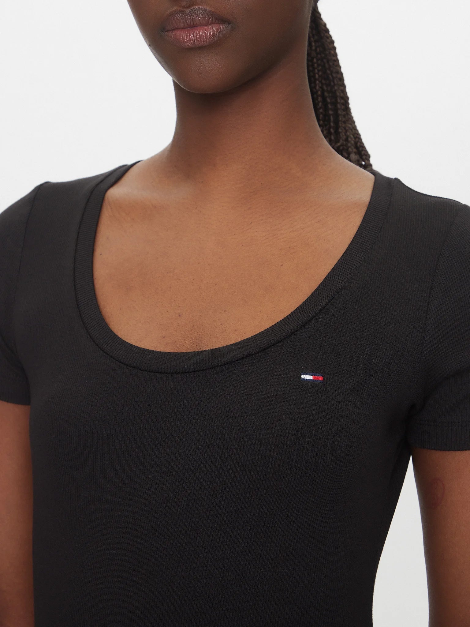 Γυναικείο t-shirt ριπ TJW REG SOFT RIB ESSENTIAL SS DW0DW20916BDS | DW0DW20916BDS
