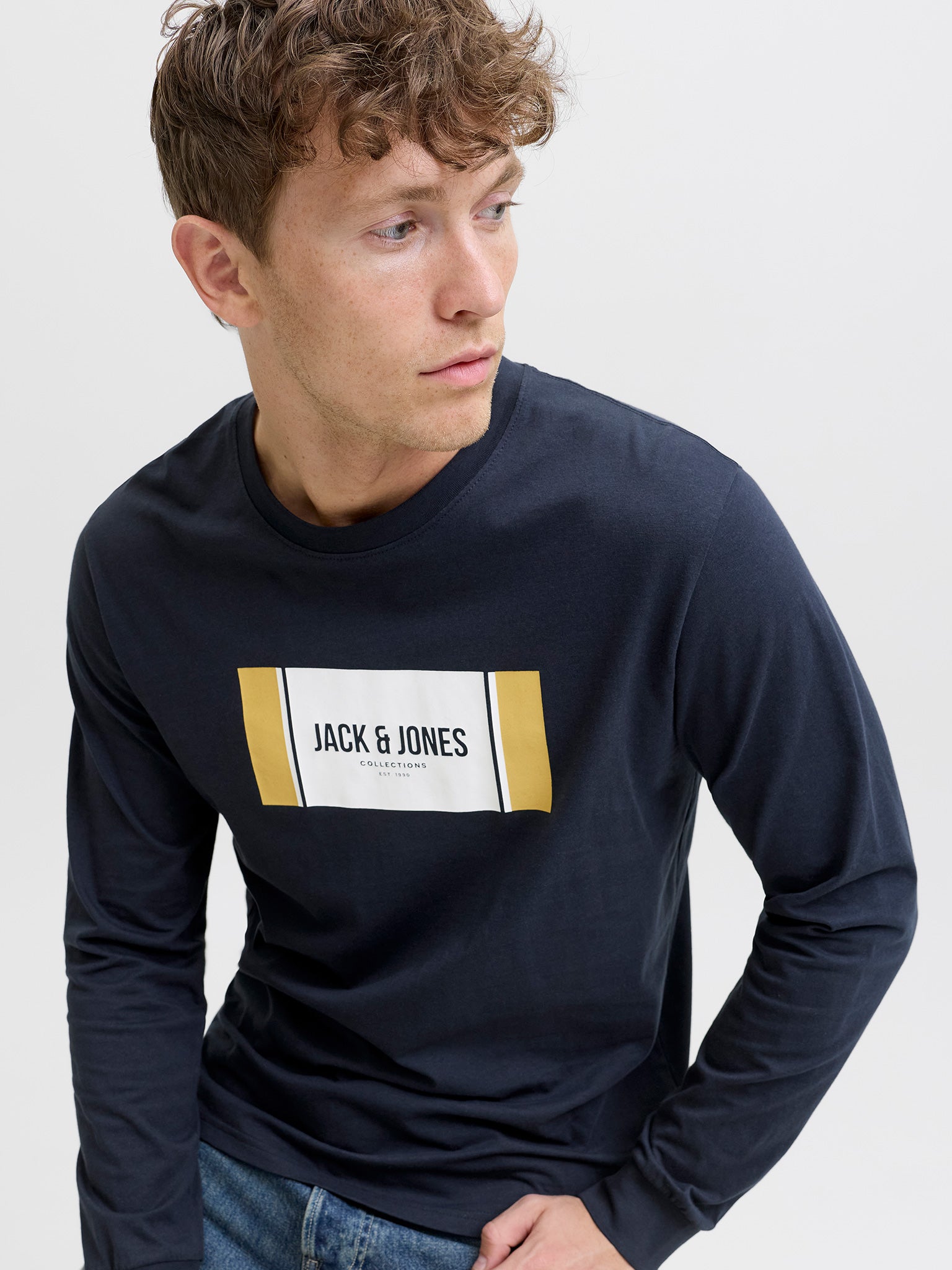 Ανδρική μπλούζα JJHAYATO TEE LS CREW NECK BTS 12282290 | 12282290