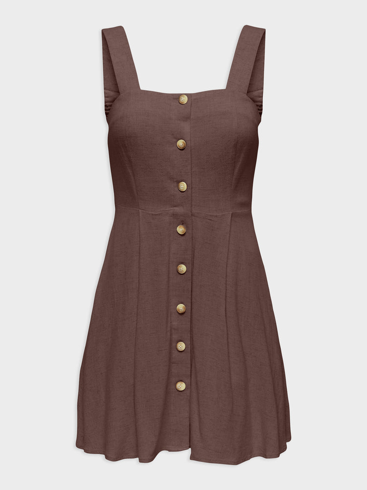 Γυναικείο φόρεμα με τιράντα ONLSIESTA LINEN BL SHORT STRAP DRESS 15370390 | 15370390