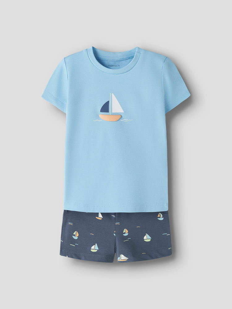 Βρεφικό σετ με βερμούδα σταμπωτή | 13258542