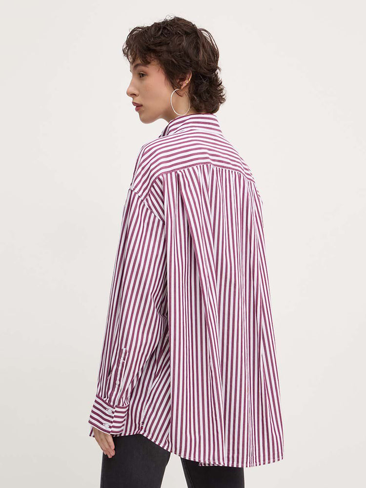 Γυναικείο πουκάμισο TJW OVS PINSTRIPE SHIRT DW0DW19236VVK | DW0DW19236VVK